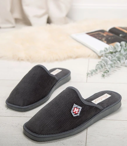 Kapcie męskie Natural Style NS-251 Szare